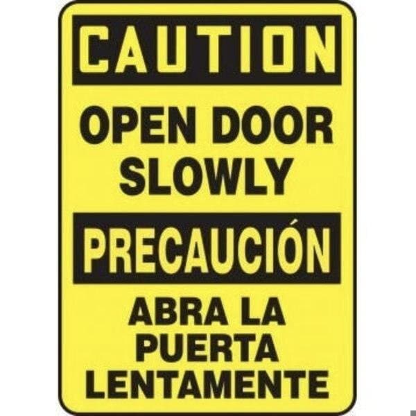 Accuform BILINGUAL OSHA CAUTION Safety Sign SBMABR607XV SBMABR607XV - main